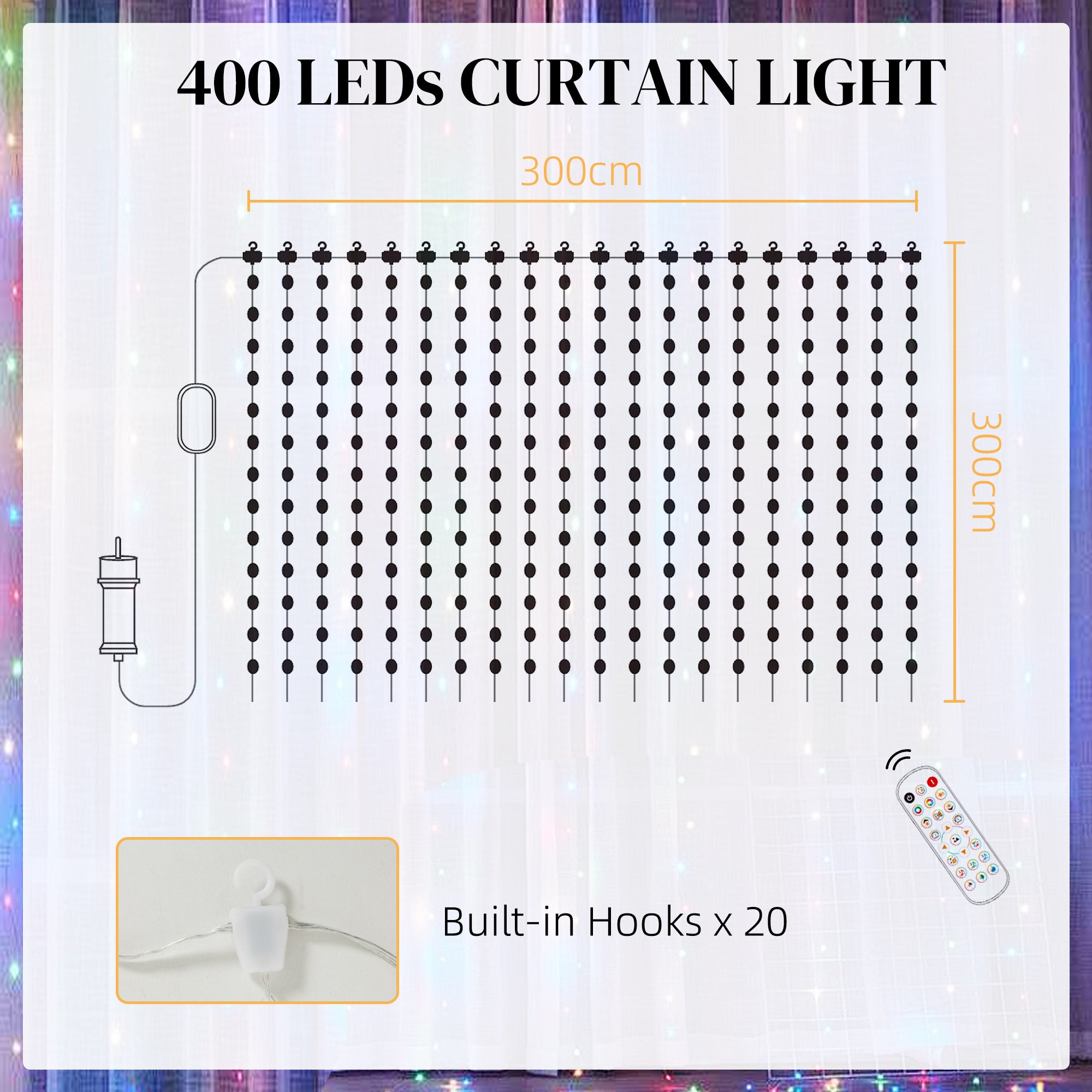 Luces LED Tipo Cortina Inteligentes Zentiq